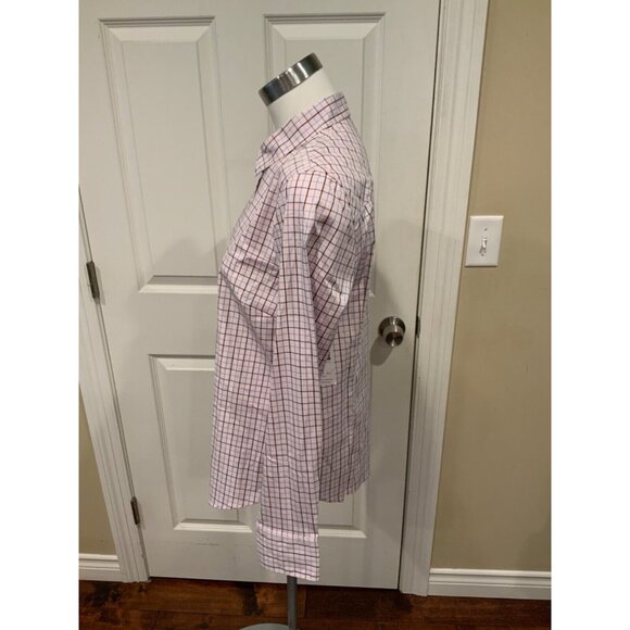 J. Crew 365 Light Pink & Blue Check Striped Button-Up Shirt, Size 12, NWT! - Picture 3 of 5
